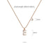 Solid 925 Sterling Silver Initial Crystal Personalised Alphabet Letter Necklace Rose Gold Filled